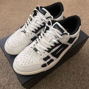Amiri Skel Top Low White/Black - Sz 44/US 11